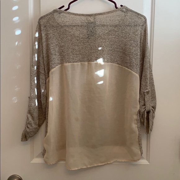 Cream/Tan Blouse - Picture 3 of 4